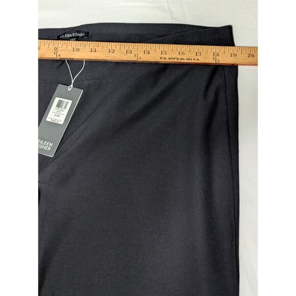 Eileen Fisher Womens Washable Stretch Crepe Slim Ankle Pants XL Black Retail Mad - Picture 9 of 13